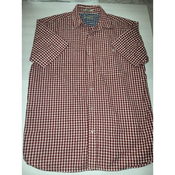 Mens ORVIS Plaid Button Down Casual Short Sleeve Shirt Size Large - Picture 3 of 4
